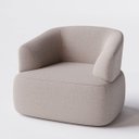 Ver imagem 7 de Poltrona Geórgia Giratória em Bouclé Sheep Gold Bege - Home Mobily