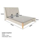 Ver imagem 4 de Cama Box Queen com Cabeceira Estofada Tecido Linho Veludo Creme Casa Lar Shop