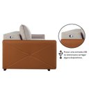 Ver imagem 7 de Estofado Retrátil 260cm com USB Urban Cobre Bege/Paçoca