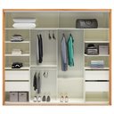 Ver imagem 2 de Guarda Roupa com Espelho 2 Portas de Correr 2 Gavetas 267cm 100% MDF Off White/Freijó