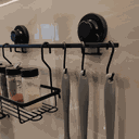 Ver imagem 5 de Barra para Cozinha com Ventosa 50cm Preta Pendurar Utensílios Toalha Faciliti Schmitt