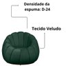 Poltrona Concha com Almofada Base Arco Giratória Veludo Cor Verde - 4