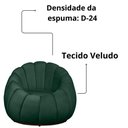 Ver imagem 4 de Poltrona Concha com Almofada Base Arco Giratória Veludo Cor Verde