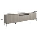 Ver imagem 3 de Rack para Sala 4 Portas Brisadas Mdf L220 X A65cm