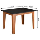 Ver imagem 3 de Mesa de Jantar 4 Lugares Multimóveis Cr50224 Cinamomo/preto
