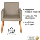 Ver imagem 4 de Poltrona para Quarto Infantil Tecido Suede Resistente Espaço Pequeno Pés de Madeira Estudo
