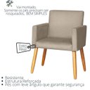 Ver imagem 3 de Poltrona para Quarto Infantil Tecido Suede Resistente Espaço Pequeno Pés de Madeira Estudo