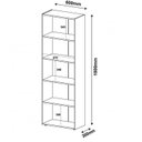 Ver imagem 4 de Kit 3 Estantes para Livros 5 Prateleiras 180CMX180CM Multy Branco