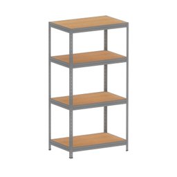 ESTANTE DE AÇO PESADA 185X92X60 4 PRAT. MAD. PANDIN - CINZA EPP1850X600 PRAT MAD - 1