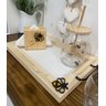 Kit Mesa Posta Abelha Decoração Cozinha, Porta Papel, Porta Utensilio e Bandeja - 4