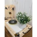 Ver imagem 3 de Kit Mesa Posta Abelha Decoração Cozinha, Porta Papel, Porta Utensilio e Bandeja