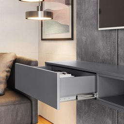 Painel Bless 2.3 Ripado Com Prateleira 25mm Para Tv Até 75 Polegadas Lukaliam Móveis - Cimento - 3 Painel Bless 2.3 Ripado Com Prateleira 25mm Para Tv Até 75 Polegadas Lukaliam Móveis - Cimento - 3
