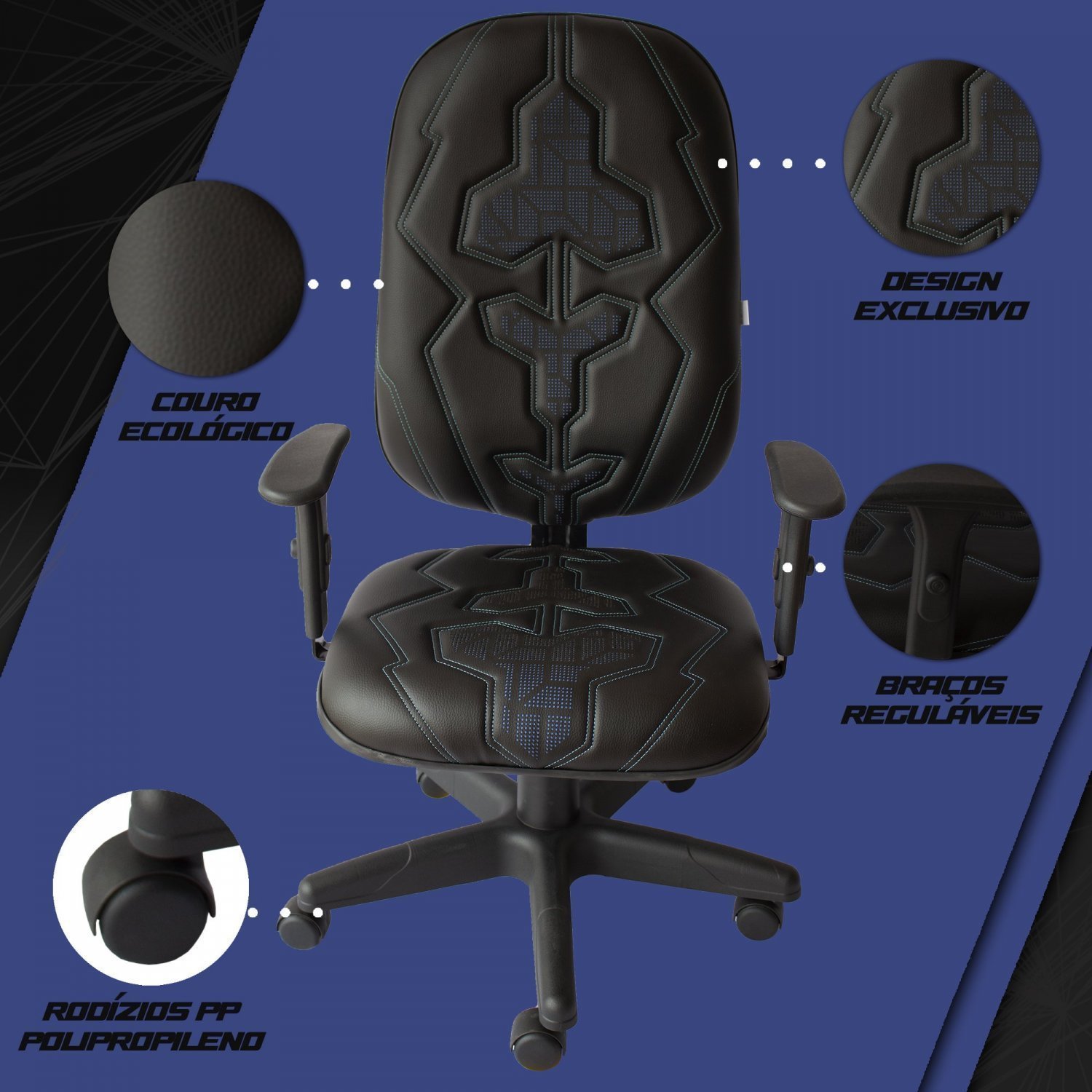 Cadeira Gamer Braço Regulável TT Ecoflex - 9