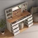 Ver imagem 6 de Penteadeira Mdf 9 Gavetas com Espelho e Led