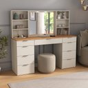 Ver imagem 1 de Penteadeira Mdf 9 Gavetas com Espelho e Led