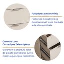 Ver imagem 7 de Penteadeira MDF 9 Gavetas com Espelho e LED Bege/Argila/Carvalho Hanover