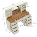 Ver imagem 3 de Penteadeira Mdf 9 Gavetas com Espelho e Led