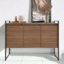 Ver imagem 1 de Buffet Mistral Industrial 3 Portas sem Gavetas MDP 120cm Montana Plata Móveis