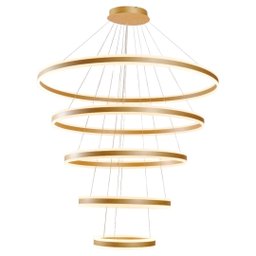 Pendente 20x40x60x80x100cm 188w 3k Aluminio Dourado Sindora - 1