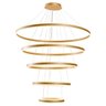 Pendente 20x40x60x80x100cm 188w 3k Aluminio Dourado Sindora - 1