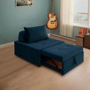 Ver imagem 5 de 4 em 1 Poltrona, Puff, Chaise e Cama Ares Azul Estofama