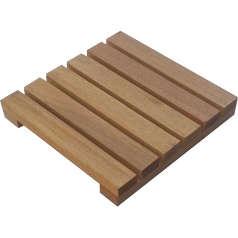 Deck de Madeira Modular 30x30 Cm Réguas 4 Cm com Pintura Neonx:osmocolor Natural Uv Gold