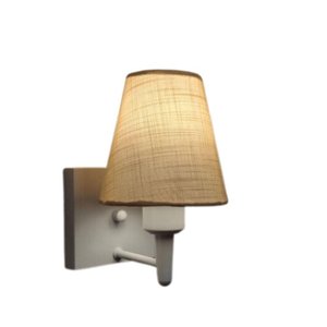 Arandela Quadrada Md-2034 Branco Cúpula Cone Palha