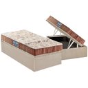 Ver imagem 1 de Cama Box Baú Solteiro: Colchão Espuma Anjos D28 Confort + Base CRC Suede Clean(88x188)