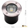 Luminária Balizador Led Chão Piso Jardim 6w Embutir Blindado - 4