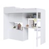 Cama Alta Multifuncional com Baú e Estação de Trabalho Lion Art In Móveis Branco Cestaplus - 3