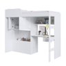 Cama Alta Multifuncional com Baú e Estação de Trabalho Lion Art In Móveis Branco Cestaplus - 5