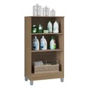 Ver imagem 3 de Armário Multiuso Ambiente 2 Portas Pequeno Castanho Off White - Poquema