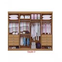 Ver imagem 3 de Guarda Roupa Casal 8 Portas Ripado 8 Gavetas sem Pés Daymont - D' Doro Cinamomo/Ripado