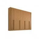 Ver imagem 1 de Guarda Roupa Casal 8 Portas Ripado 8 Gavetas sem Pés Daymont - D' Doro Cinamomo/Ripado
