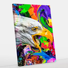 Quadro Decorativo Cabeça Aguia Colorida 60x90 50x70 Sala:60x90 - 1