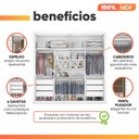 Ver imagem 5 de Guarda Roupas Casal com Espelho Ripado 2 Portas 6 Gavetas Sophia