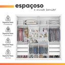 Ver mais imagens de Guarda Roupas Casal com Espelho Ripado 2 Portas 6 Gavetas Sophia