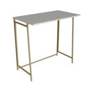 Ver imagem 2 de Mesa Dobrável Portátil 80cm X 77,5cm Industrial Pés em Metal Cor:arenas com Dourado