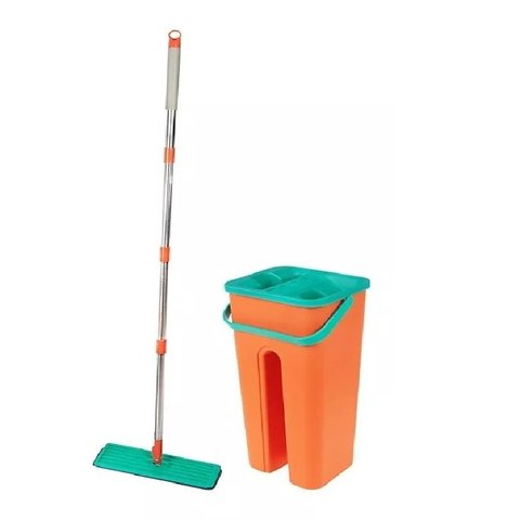 Mop Rodo Flat Esfregão com Balde 5 Litros
