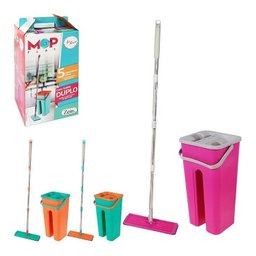 Mop Rodo Flat Esfregão com Balde 5 Litros - 3