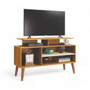 Ver imagem 2 de Rack Bordeaux para TV 42 Polegadas 110cm com Nichos Naturalle e Off White Carmolar Móveis