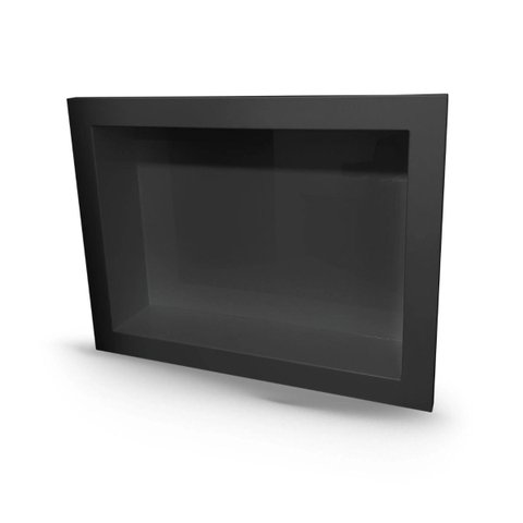Nicho Banheiro Embutir 30x40cm Plástico Preto - Gerplast