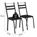 Ver imagem 4 de Conjunto de Mesa Sala de Jantar com 4 Cadeiras Leia Tubular Granito Artefamol