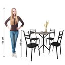 Ver imagem 6 de Conjunto de Mesa Sala de Jantar com 4 Cadeiras Leia Tubular Granito Artefamol