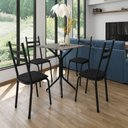 Ver imagem 2 de Conjunto de Mesa Sala de Jantar com 4 Cadeiras Leia Tubular Granito Artefamol