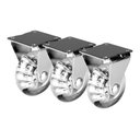 Ver imagem 2 de Rodízio Fixo Sofá Retratil Anti Risco Roda 50mm 4 Peças+Paraf