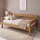 Ver imagem 1 de Sofa Cama Solteiro Madeira Maciça Classico Resistente