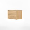Ver imagem 2 de Mesa de Cabeceira Suspensa Har 2 Gavetas - 45 Cm X 35 Cm - Tauari / Telinha Rattan Tauari