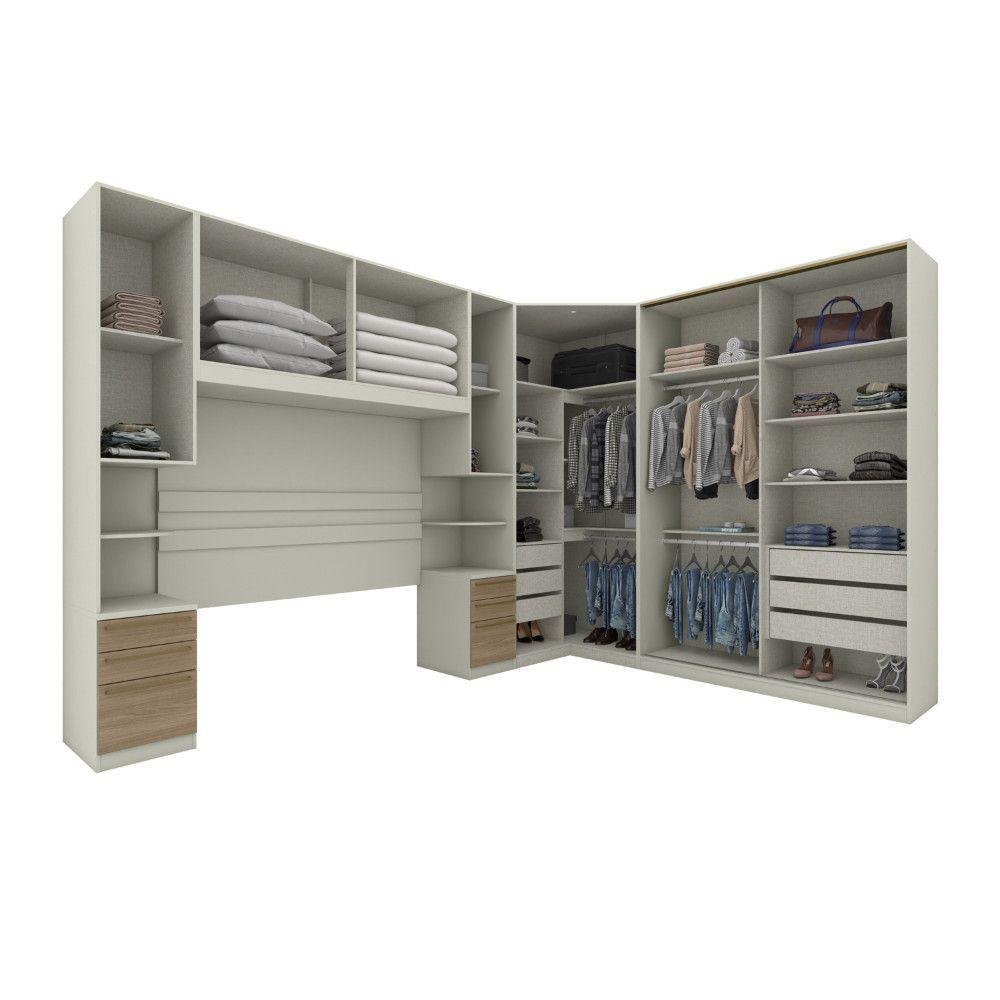 Quarto Modulado Completo Henn Seletto 5 Peças Areia Jequitiba - 9