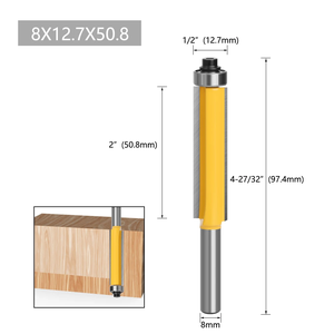 Fresa Reta 12,7mm X 50,8mm Altura de Corte Haste 6mm Rolamento